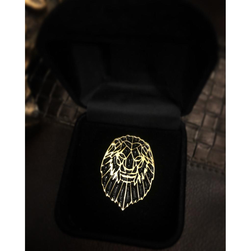 Lion Enamel Brooch