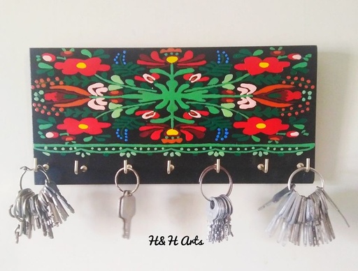 [PK1048-HM-WLH-009766] Hand Painted Keys Holder