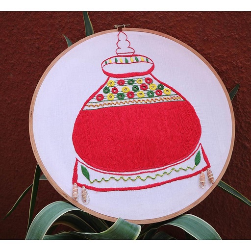 [PK2916-HM-WLH-011522] Ghara - Hoop Embroidery