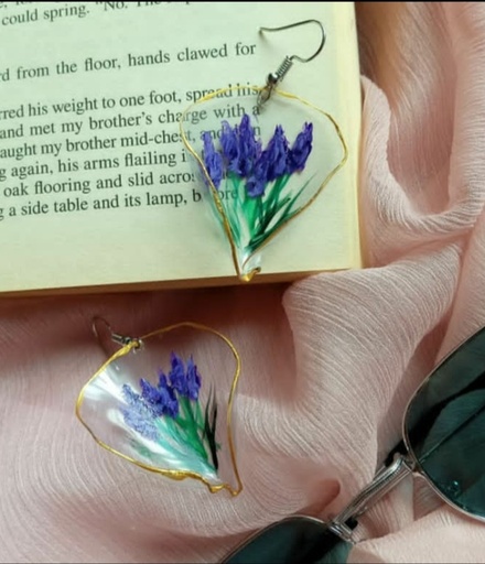 [PK4496-JW-EAR-013793] Lavender Earrings