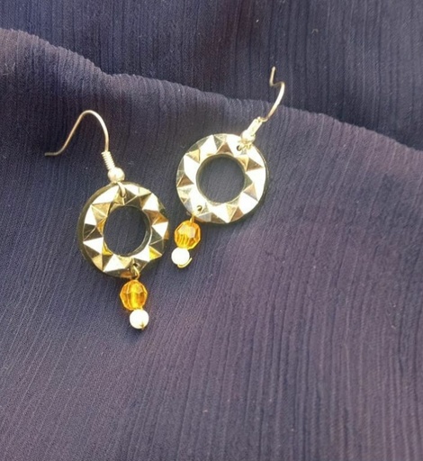 [PK4496-JW-EAR-013799] Circular Prism Earrings