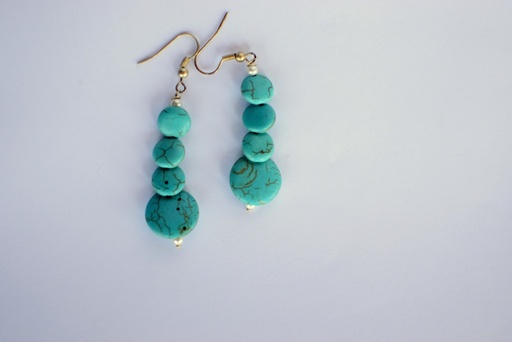 [PK0075-JW-EAR-001484] Feroza Stone Earings