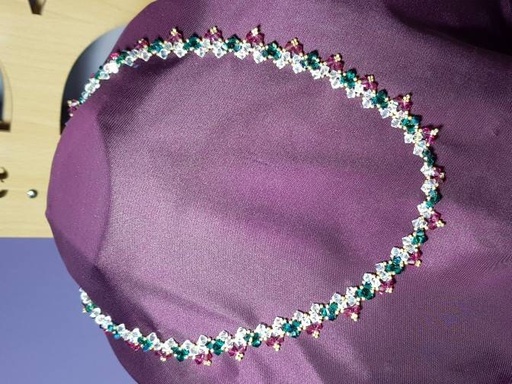 [PK4592-GN-GEN-014191] Swarovski 3 colour necklace