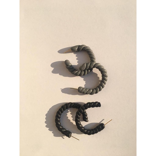 [PK4715-JW-EAR-014608] ROPE HOOP EARRINGS