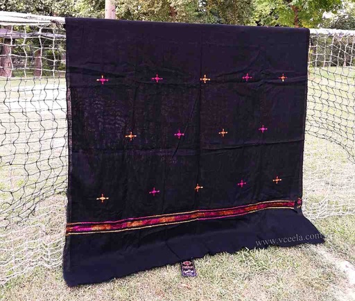 [PK5848-CW-SCF-016637] Hand Embroidered Shawl