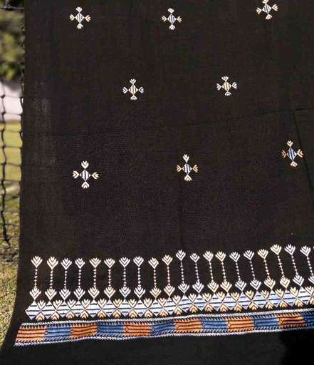 [PK3037-CW-SCF-017139] Embroidered Phulkari Shawl    