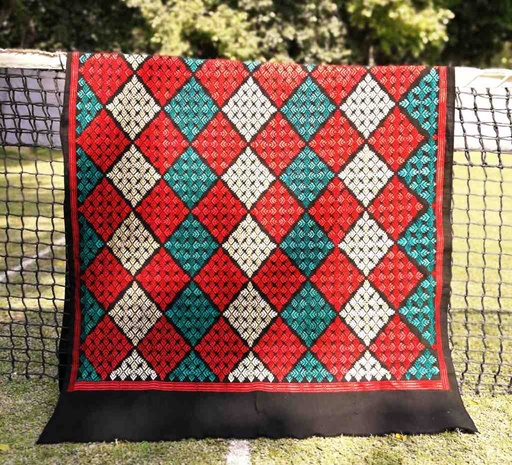 [PK3037-CW-SCF-017155] Embroidered Phulkari Shawl         