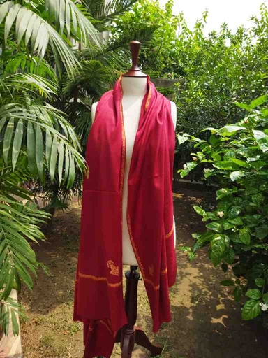 [PK0014-CW-SCF-017313] Woollen Pashmina Shawl with Kani Outline