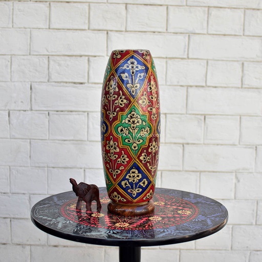 [PK1918-HM-LMP-19453] Hand Painted Camel Skin Lamp