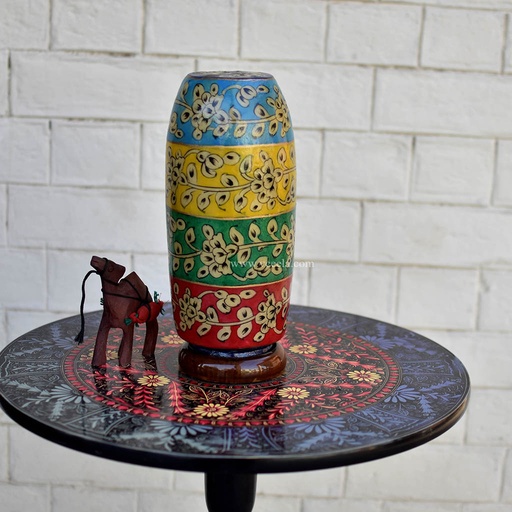 [PK1918-HM-LMP-19475] Hand Painted Camel Skin Lamp