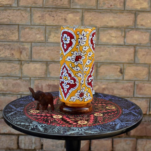 [PK1918-HM-LMP-19478] Hand Painted Camel Skin Lamp