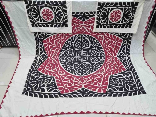 [PK7775-CW-UNS-024015] Applique Bedsheet