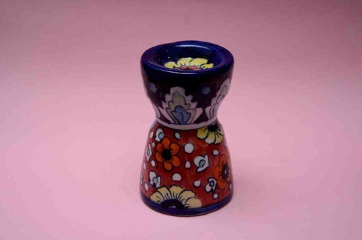 [PK0023-CF-BPO-025820] Blue Pottery Candle Stand