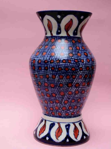 [PK0023-HM-VAS-025859] Blue Pottery Flower Vase