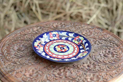 [PK0363-CF-BPO-026256] Blue Pottery Quarter Plate