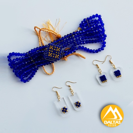 [PK5426-JW-BNG-027475] Embroidered Chocker and 1 Set of Earring