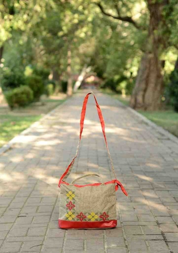 [PK5848-BG-SHO-027950] Hazara Traditional Embroidered Shoulder Bag