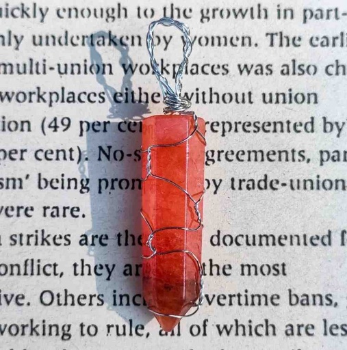 [PK5935-JW-GEN-028140] Carnelian Stone Pendant