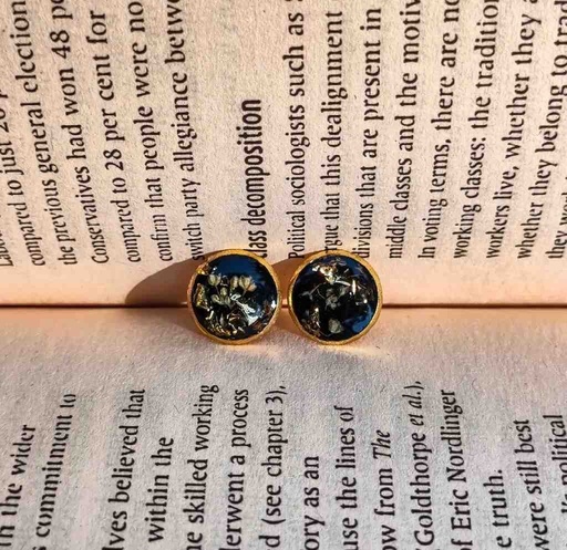 [PK5935-JW-EAR-028147] Baby's Breath Resin Ear Studs