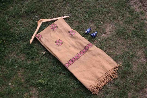 [PK8540-CW-SCF-028740] Pashmina Embroidered Shawl
