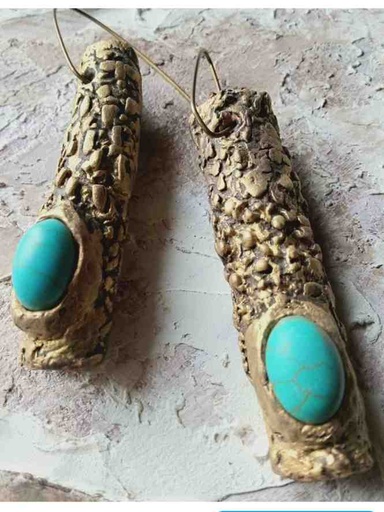 [PK5419-JW-EAR-029720] Hand sculpted earrings