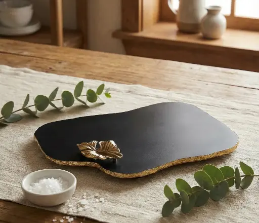 [VC-RAKH-MP-AB-10104] Abstract Platter – Black