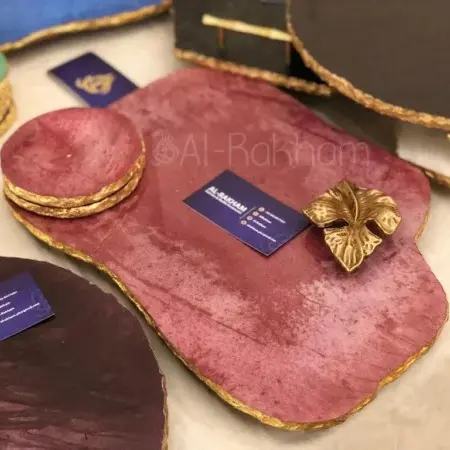 [VC-RAKH-MP-AB-10103] Abstract Platter – Maroon