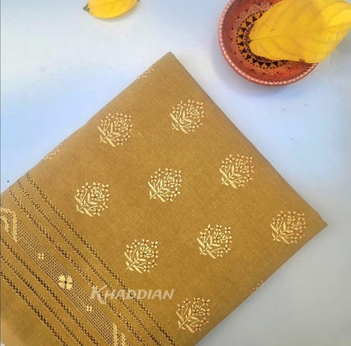 [VC-RK00009] Golden Amber Taarkashi Khaddian Ensemble Limited Edition for Autumn Gatherings – Unstitched – Hand embroidered – 2 Piece