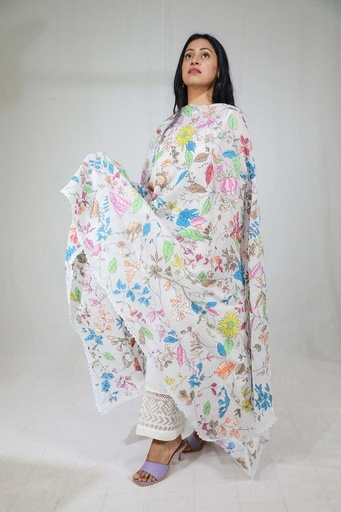 [nan] Kantha Embroidered Dupatta