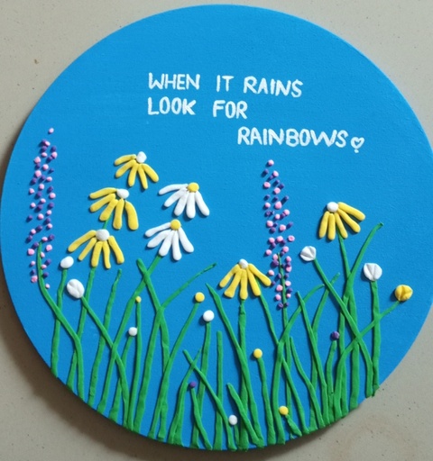 Clay work on canvas