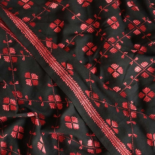 [PK0888-CW-SCF-007286] Embroidered Phulkari Shawl
