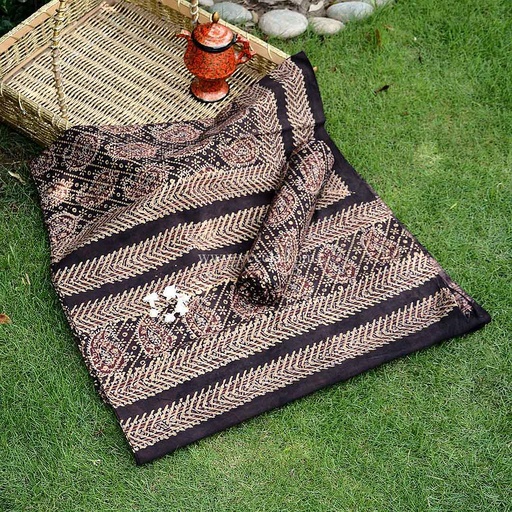 [PK0013-CF-AJK-009095] Gold work Ajrak - 2 piece suit 